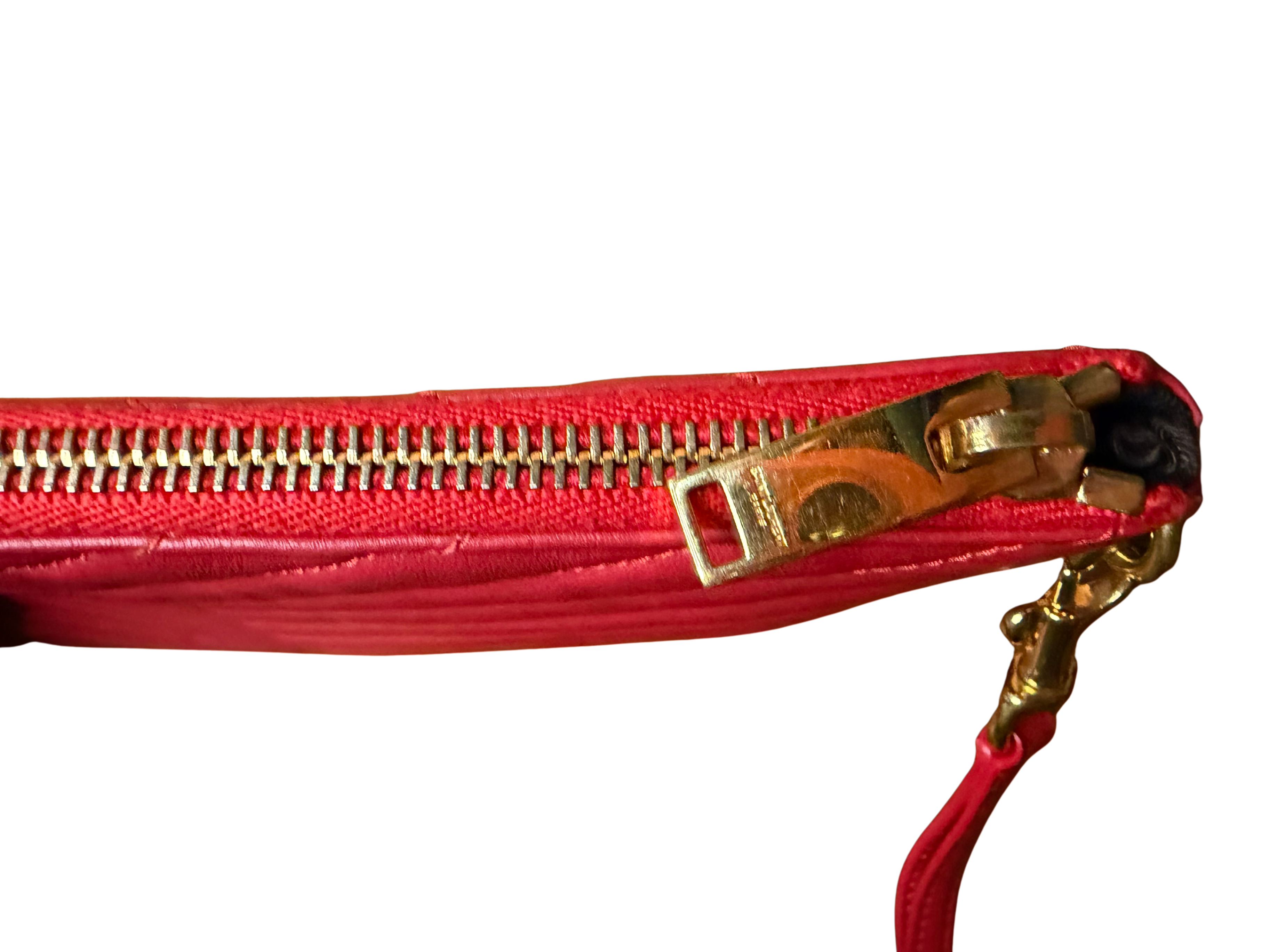 YSL Classic Monogram Wristlet Pouch Matelasse Chevron Leather