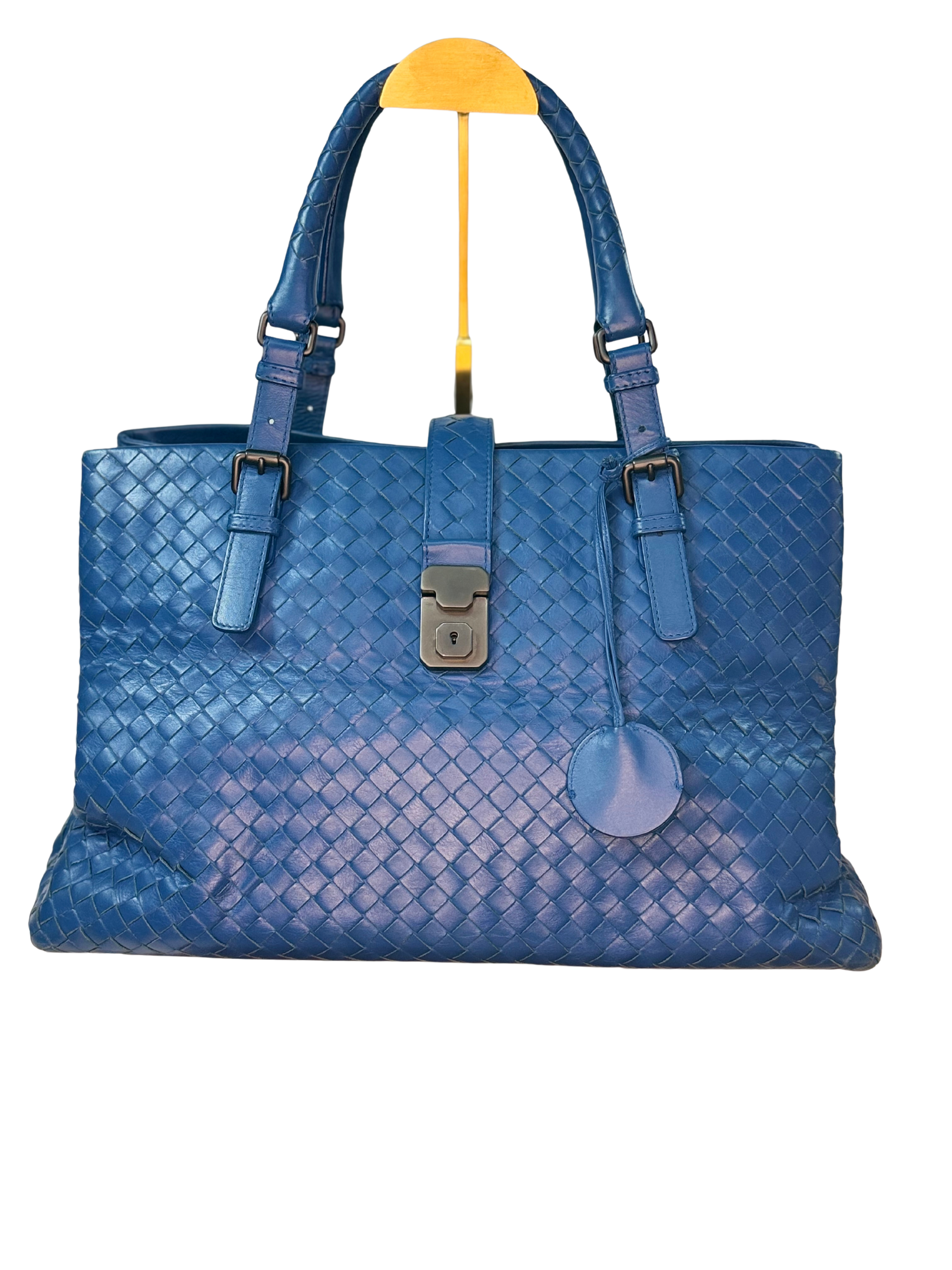 Bottega Veneta Intrecciato Roma Leather Hand Bag