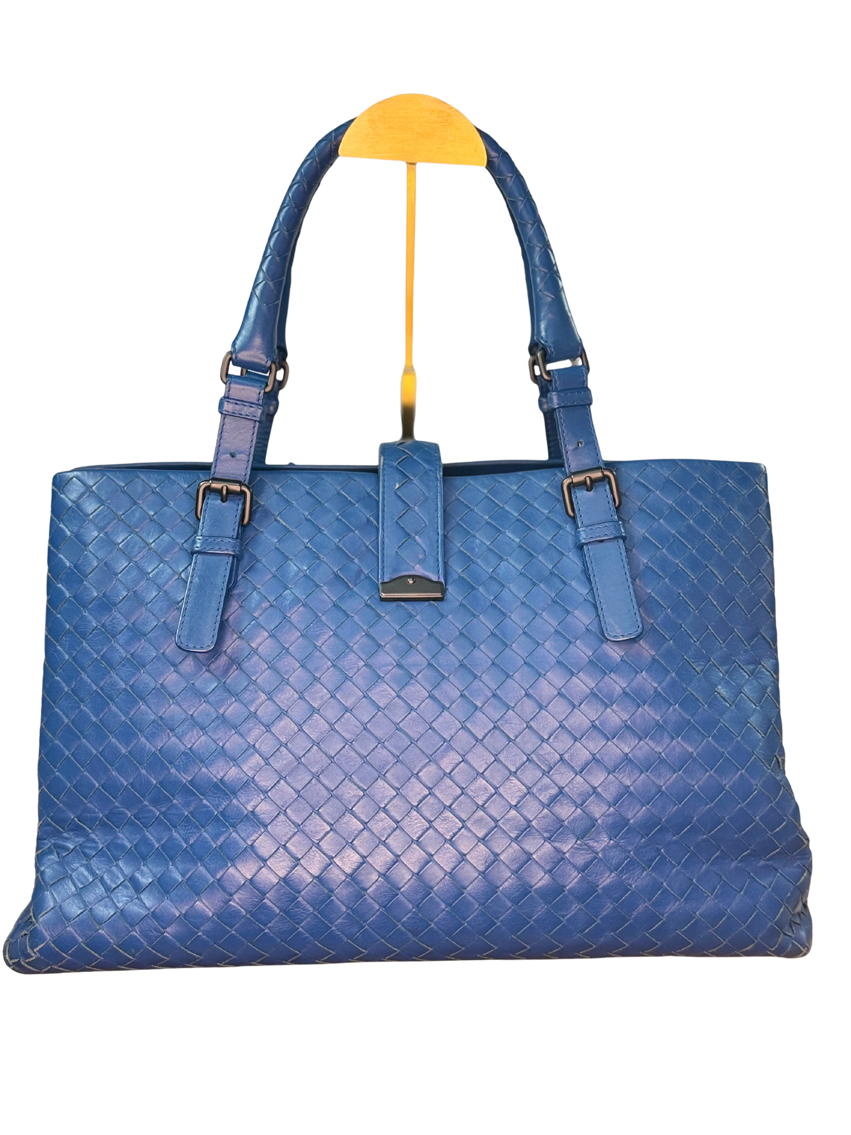 Bottega Veneta Intrecciato Roma Leather Hand Bag