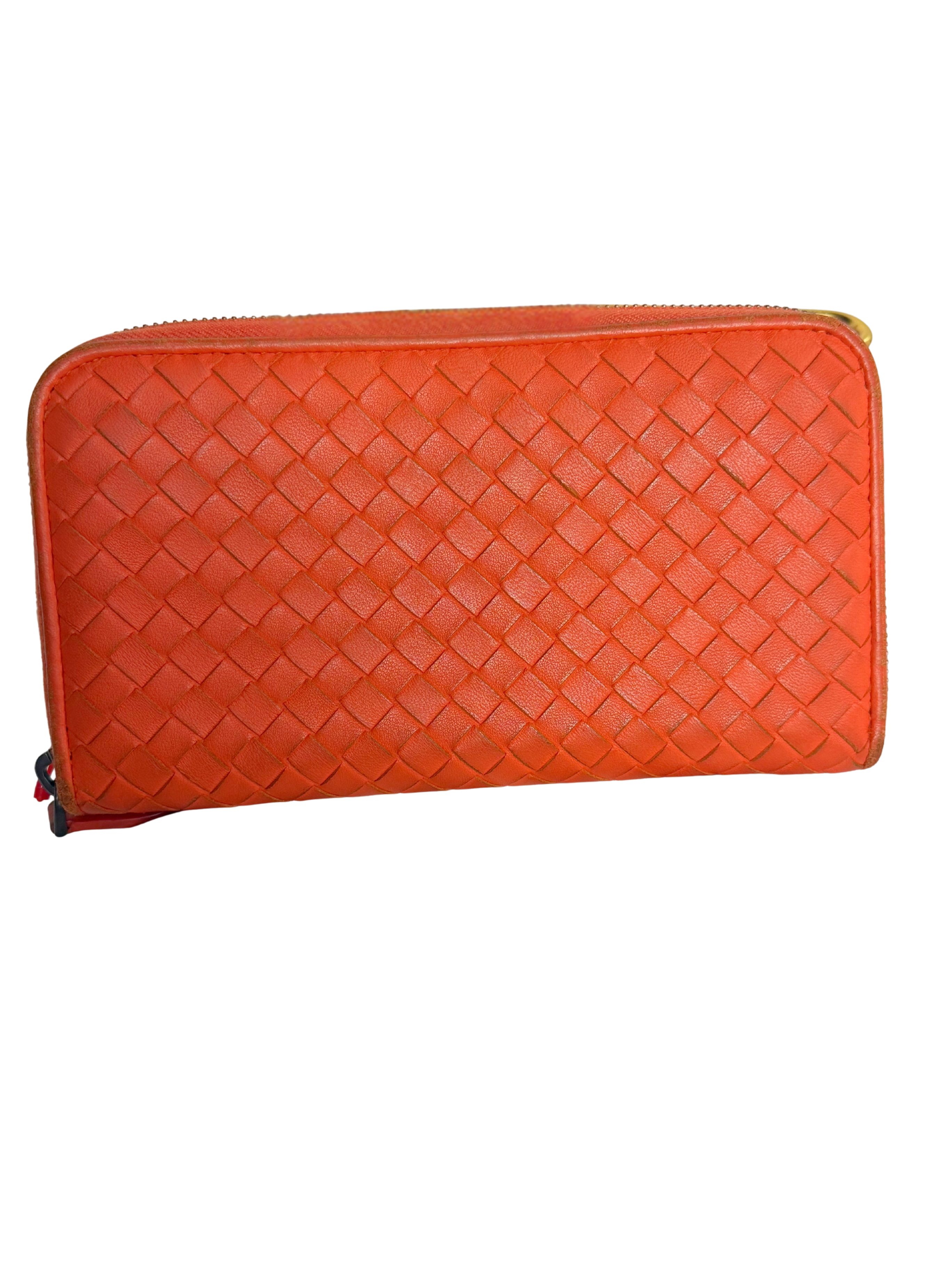 Bottega Veneta Intrecciato Round Zip Long Wallet