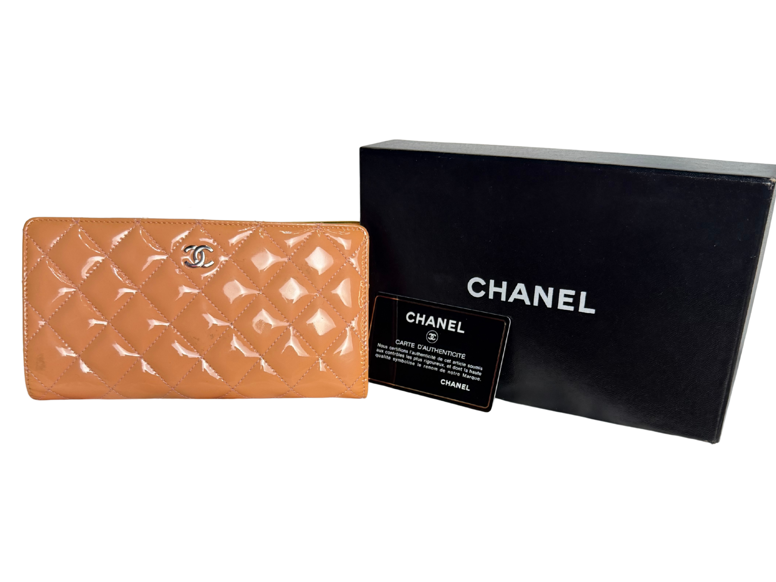 Chanel CC Patent Leather Wallet with Box